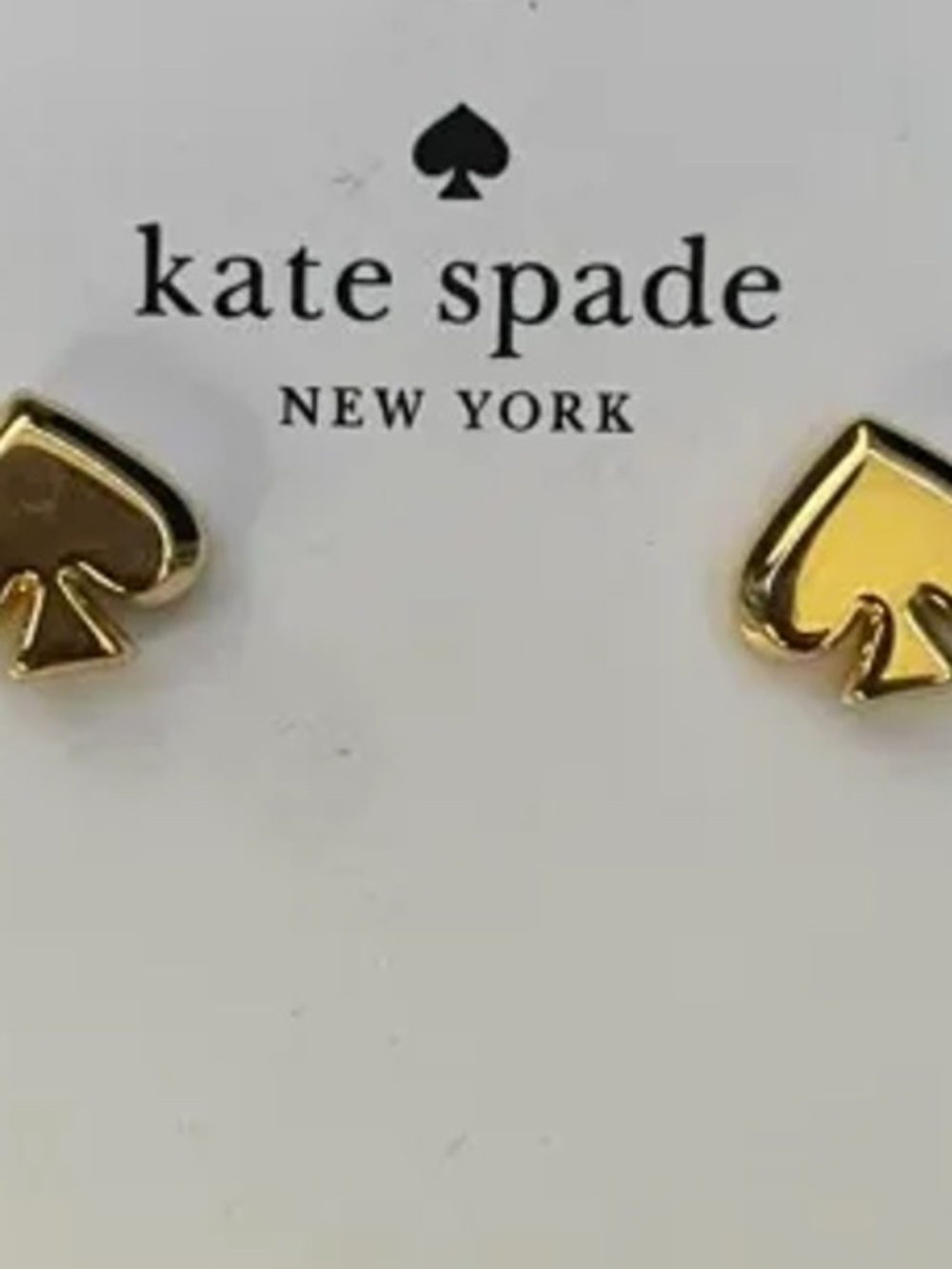 Kate Spade gold spade earrings